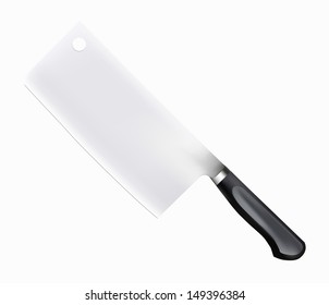 Meat cleaver knife isolated on white background