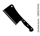 Meat cleaver knife - vector icon
