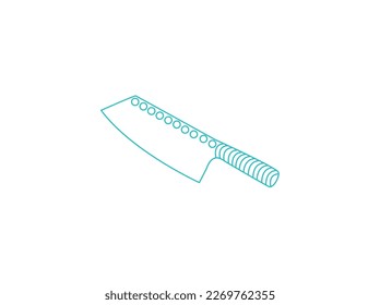 Meat cleaver knife vector icon. kitchen and butcher knife vector. Cartoon kitchen knife and butcher knife icon with on white background.