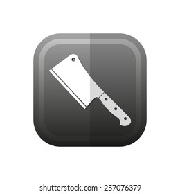 Meat cleaver knife - vector icon, flat design