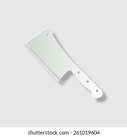  Meat cleaver knife   - vector icon with shadow