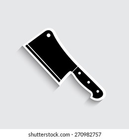 Meat Cleaver Knife - Vector Icon