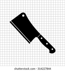  Meat cleaver knife  - vector icon