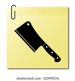  Meat cleaver knife  - vector icon