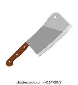 Meat cleaver knife - vector icon