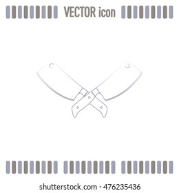 Meat cleaver knife - vector icon