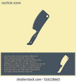Meat cleaver knife - vector icon