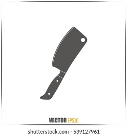 Meat cleaver knife - vector icon