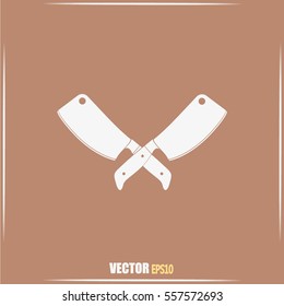 Meat cleaver knife - vector icon