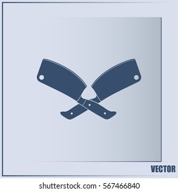 Meat cleaver knife - vector icon