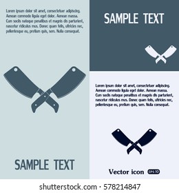 Meat cleaver knife - vector icon