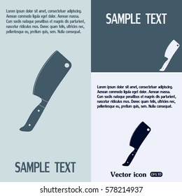 Meat cleaver knife - vector icon