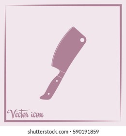 Meat cleaver knife - vector icon