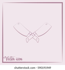 Meat cleaver knife - vector icon
