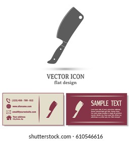 Meat cleaver knife - vector icon