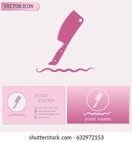 Meat cleaver knife - vector icon