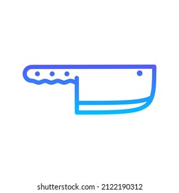Diseño de iconos de gradiente de línea del limpiador de carne