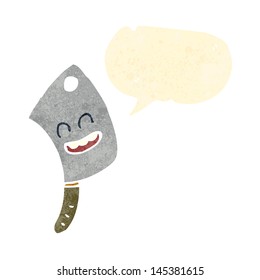 meat cleaver retro cartoon character