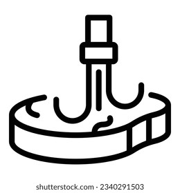 Meat contamination icon outline vector. Virus safety. Flu allergy