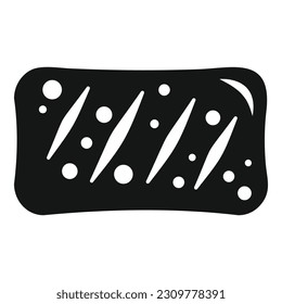 Fleisch kochen Symbol einfache Vektorgrafik. BBq Essen. Hühnerfleisch