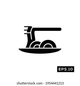 Meat cooking icon vector. food Icon or logo symbol vector illustration