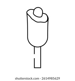 meat corn dog line icon vector. meat corn dog sign. isolated contour symbol black illustration