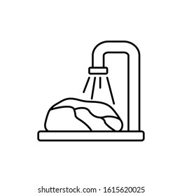 Meat, crane, shower icon. Simple line, outline vector batcher icons for ui and ux, website or mobile application