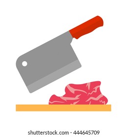 Meat, cut, cooking icon vector image. Can also be used for kitchen. Suitable for use on web apps, mobile apps and print media.