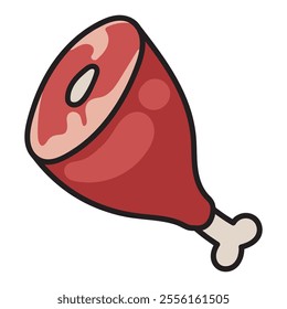 Meat Cut Doodle Illustration - 07