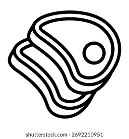 Elemento de ícone de corte de carne para design