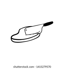 meat cutter knife doodle vector hand draw