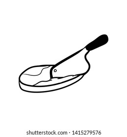 meat cutter knife doodle vector hand draw