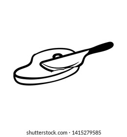 meat cutter knife doodle vector hand draw