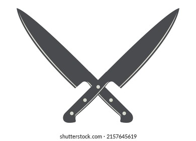 Meat cutting knives set. Poster kitchen meat cutting knifes	