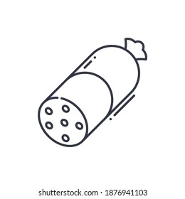 Meat delicatessen icon, linear isolated illustration, thin line vector, web design sign, outline concept symbol with editable stroke on white background.