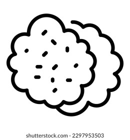 Meat dish icon outline vector. Food dinner. Cuisine map