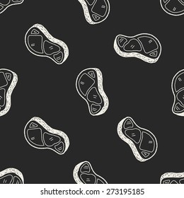 meat doodle seamless pattern background