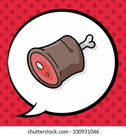 meat doodle, speech bubble