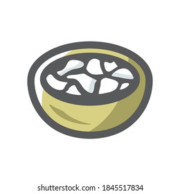 Meat dumplings. Food Vector icon Cartoon illustration