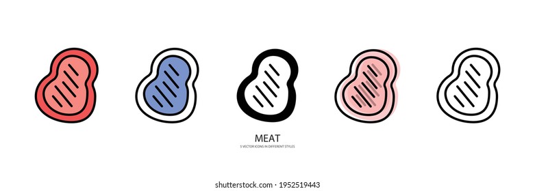 Icono de tipo vector de consumo de carne