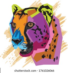 meat eating wild leopards ilustration vector