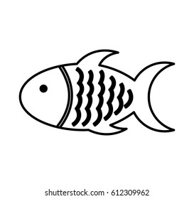 Cartoon Cute Fish Hand Drawing Outline: เวกเตอร์สต็อก (ปลอดค่าลิขสิทธิ์ ...