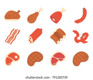 Meat flat icon