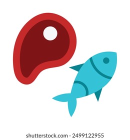Meat Flat Icon Design For Personal nad Commercial Use