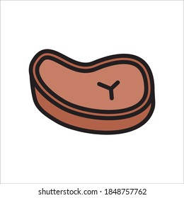 Meat Flat Icon Vector Logo Template Illustration