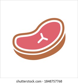 Meat Flat Icon Vector Logo Template Illustration