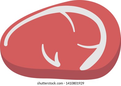Meat flat illustration on white