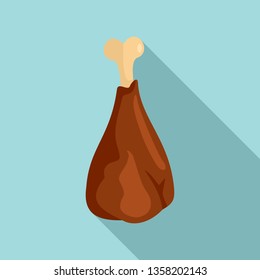 Meat flesh icon. Flat illustration of meat flesh vector icon for web design
