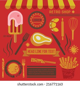 Meat and food design,clean vector