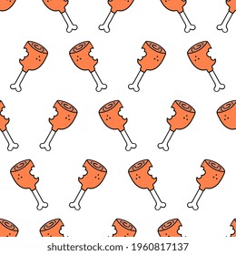 carnes alimentos sin fisuras patrón impresión textil. Ideal para la tela vintage de verano, la reserva de chatarra, el papel pintado, el giftwrap. diseño de fondo de patrón de repetición